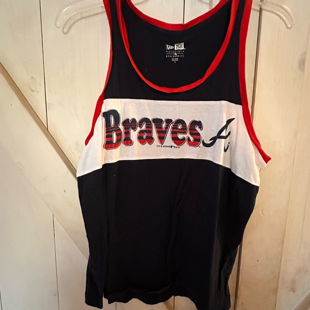 Braves Tank Top with Red and Black Accents